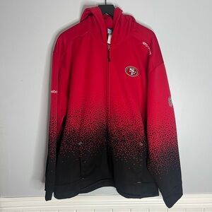 San Francisco 49ers On Field Fleece Hoodie Mens XXL Red Black Reebok NFL